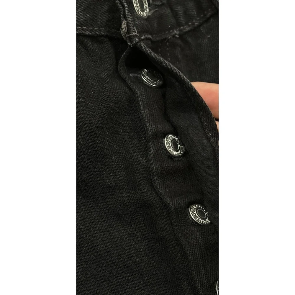 Vintage Levi's 501‎ Jeans 32x30 Black Denim Straight Fit Button Fly